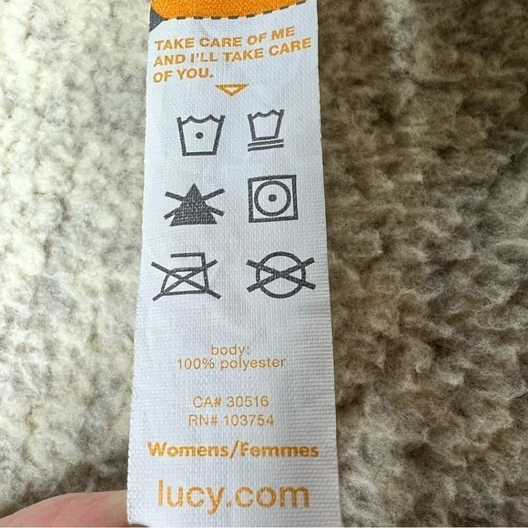 LUCY Hatha Sherpa Fleece Vest Beige Cream Women's Size M - Picture 15 of 16